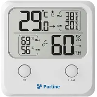 Purline Stazione meteorologica wireless per interni con visualizzazione di temperatura e umidità