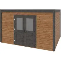 ALTANKA Casetta da giardino in legno Nova 4.09x3.09 m - 12.64 m2 - 28 mm - impregnata