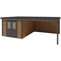 ALTANKA Casetta da giardino in legno Aura 7.06x4.09 m - 28.87 m2 - 28 mm - impregnata