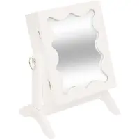 Atmosphera Specchio cosmetico con portagioie CHERI, 29 x 22 x 15 cm, bianco