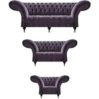 AEA Schicke Lila Chesterfield Sofas Designer Komplette Wohnzimmer Garnitur