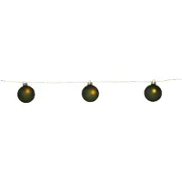Star Trading Ghirlanda luminosa LED Bliss, verde scuro, vetro, batteria a 8 luci