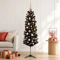 Syfax Albero di Natale Artificiale Slim con Palline 150 cm 150 LED