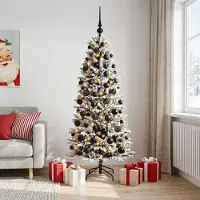 Syfax Albero di Natale artificiale con palline 240 cm 300 LED