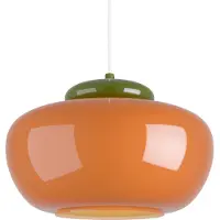 Eglo Lampada a sospensione Berardelli, arancione/verde, Ø 30 cm, vetro, E27
