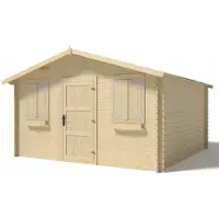 ALTANKA Casetta da giardino in legno - 16m2 - 4x4m - 28mm - colore: naturale
