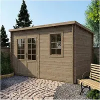ALTANKA Casetta da giardino in legno - 12m2 - 4x3m - impregnata - 28mm - colore: verde