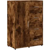 vidaXL Credenza rovere affumicato 60x31x84 cm materiale a base di legno