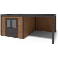 ALTANKA Casetta da giardino in legno Sora 6.06x4.09 m - 24.79 m2 - 28 mm - impregnata