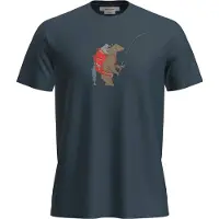 Icebreaker - T-shirt a maniche corte in lana merino - M Merino 150 Tech Lite SS Tee Bear Catch Abyss - Taglia L - Blu