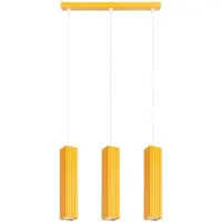 Sollux Lampada a sospensione RAYO 3L gialla 3xGU10 10W alluminio 98x6x45cm