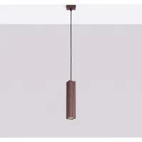 Sollux Lampada a sospensione RAYO 1 marrone 1xGU10 10W alluminio 118x8x8cm
