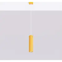 Sollux Lampada a sospensione RAYO 1 gialla 1xGU10 10W alluminio 118x8x8cm
