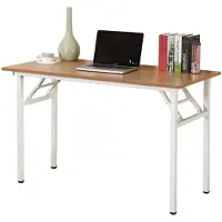Dripio Scrivania pieghevole, dimensioni 100x60x75 cm, finitura teak/bianco