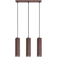 Sollux Lampada a sospensione RAYO 3L marrone 3xGU10 10W alluminio 98x6x45cm