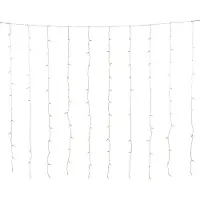 Konstsmide - Barriera luminosa a LED per finestre, 120 diodi color ambra, trasformatore interno 30V, 3,6W, cavo trasparente - 3700-803