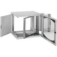 Schneider Electric Actassi OPB, rack da parete, 12U B600 T600 orientabile, porta in vetro da 19 pollici R7035 NSYOPB12U6P