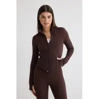 Trendyol Giacca di felpa sportiva cioccolato