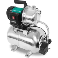 Vonroc Pompa autoclave con serbatoio inox 24L - 1300W - 5000 l/h | con pressostato