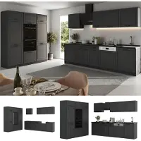 Vicco Cucina componibile R-Line Antracite country/Antracite 180 cm piano di lavoro Antracite, Model 67766