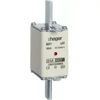 Hager Cartuccia fusibile NH NH1 aM 690 V 224 A con segnalatore combinato e linguetta di presa in metallo