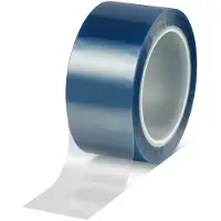 TESA Nastro di protezione in PET e silicone 50650, resistente al calore, 66 m x 50 mm, blu/traslucido