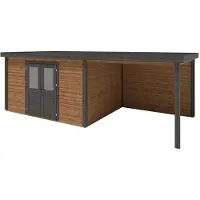 ALTANKA Casetta da giardino in legno Freya 6.56x3.09 m - 20.27 m2 - 28 mm - impregnata