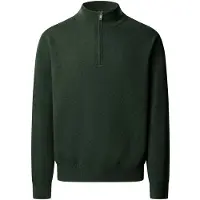 Hackett per uomo. HM7000243 Maglione con zip verde Merino Cash Mix Hzip (L), Casual, Lana, Classico, Manica lunga
