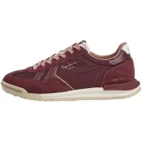 Pepe Jeans per donna. PLS600090 Sneakers Marvin Muse granata (40), Basso, Stringhe, Casual, Mesh