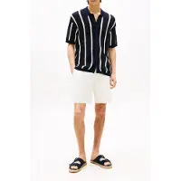 Tommy Hilfiger Vertical Stripe Open Ivory Petal/desert Sky Taglia: 3XL | Cardigan Outlet | Uomo | Bianco