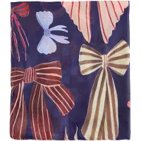 Love & roses Sciarpa crema / navy / giallo chiaro
