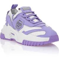 Philipp Plein Sneakers basse in maglia crochet con motivo monogram bicolore
