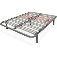 Dripio Griglia di rete in ottone, 135x190 cm, rinforzata, con supporto lombare regolabile, 5 gambe
