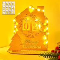 Dripio Calendario dell'Avvento in legno con catena di luci a LED, per 24 giorni