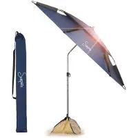 Sonstiges Ombrellone da spiaggia, 220 cm, resistente al vento, protezione UV 50, colore blu navy