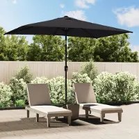 Sonstiges Ombrellone da giardino, modello a manovella, dimensioni 300 x 200 cm, colore nero
