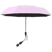 Sonstiges Parasole per sedia, regolabile a 360°, colore rosa, realizzato in poliestere, con clip universale