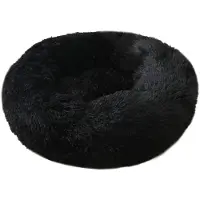 Sonstiges Cuccia per cani, cuccia per gatti, forma a ciambella, in peluche, rotonda, 90 cm, colore nero