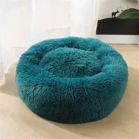 Sonstiges Cuccia per cani, cuccia per gatti, morbida e rotonda, in peluche, cuscino a forma di ciambella, comoda cuccia per animali domestici, colore grigio scuro, 40 cm di diametro