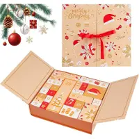Dripio Calendario dell'Avvento da riempire, 24 scatole vuote, dimensioni 33,5x30,5x8 cm