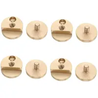 Merkloos Supporti per specchi, confezione da 4 pezzi - Morsetti in ottone per specchi - Clip di montaggio a parete - Resistenti - Design sicuro - Estetica elegante - Clip per specchi