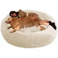 Sonstiges Cuccia per cani, cuccia per gatti, ortopedica, rotonda, beige, diametro 140 cm