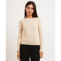 Armani Exchange per donna. XW002895AF26001M2005 Maglione in maglia di viscosa metallizzata beige (L), Casual