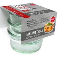 Weck 3er Set Gastropack 450 ml Gourmetgläser , ohne Deckel 76125