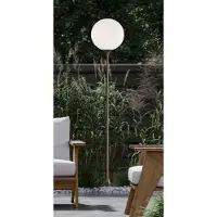 Casa Padrino lampada da terra per esterni marrone/bianco Ø 30 x h. 160 cm - Elegante lanterna da giardino - Illuminazione da giardino - Illuminazione da esterno - Qualità lussuosa - Italy