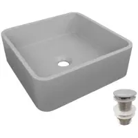MOB-IN Lavabo da appoggio quadrato 36x36cm scarico ALAN + JAMES