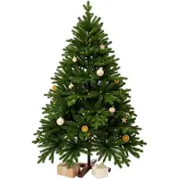 VIVANNO Albero di Natale NORDMANN LED 240 in polietilene verde 158x240 cm