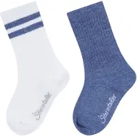 Sterntaler Kids' Active Socks DP Long Calze casual Bambini (27-30, bianco/blu)