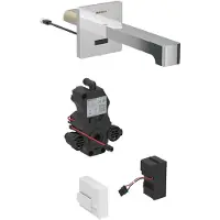 Geberit Robinetterie de lavabo Brenta, saillie 220mm, avec mélangeur, alimentation au réseau, pour boîtier de fonction encastré, 116.292.21.1, 116.292.21.1