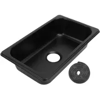 Merkloos Solidchoice - Lavello da cucina in acciaio inossidabile - Integrabile - Scarico da 40 mm - Lavello per lavaggio a mano - Formato quadrato - Resistente e facile da pulire - Lavello per bar